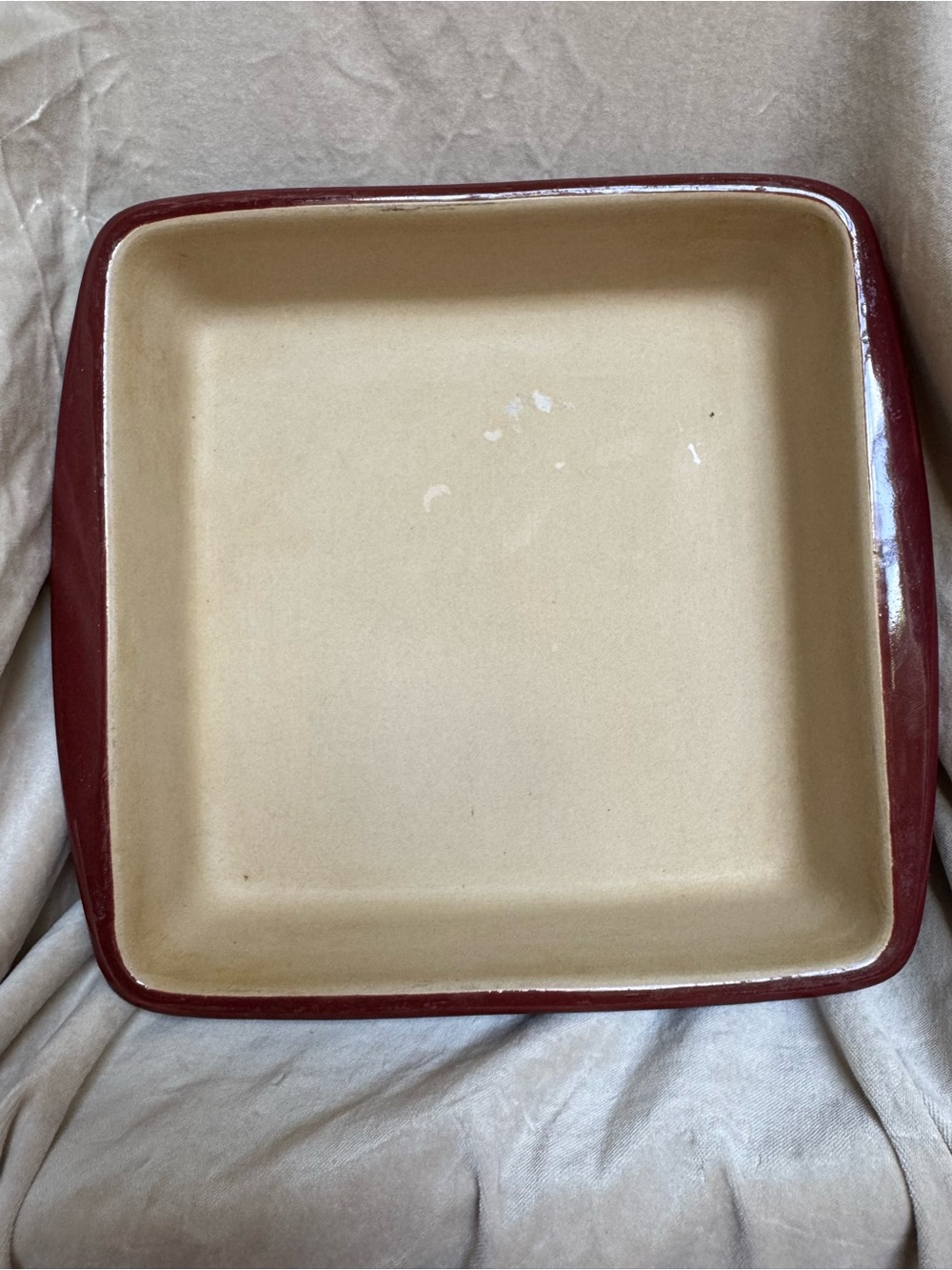 Pampered Chef Cranberry Square Baker 9”